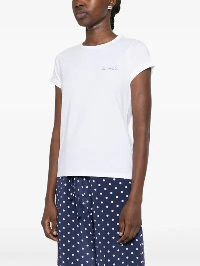Maison Labiche Lettering T-shirt In White