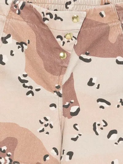 Douuod Camouflage-pattern Shorts In Neutral