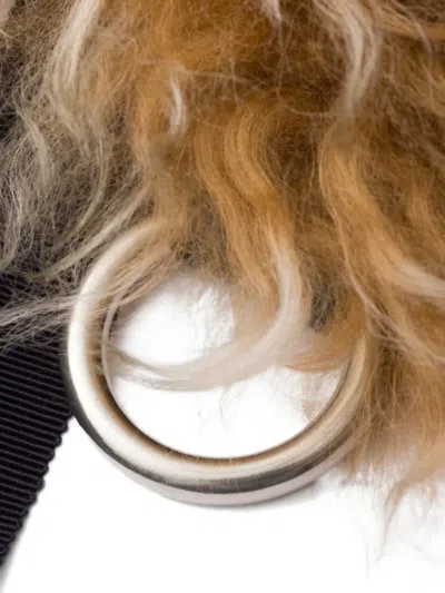 Prada Mongolia Shearling Collar In Brown