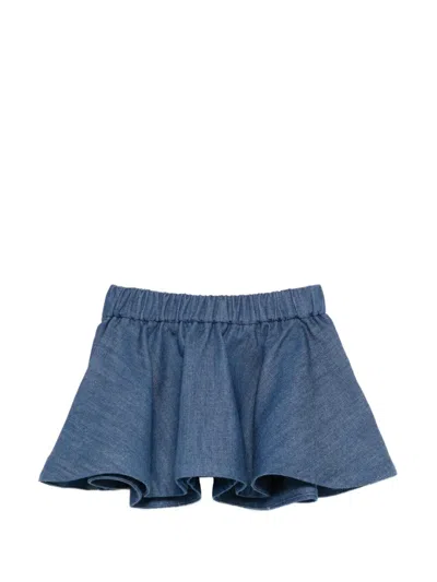 Balmain Buttoned Skirt In Blue