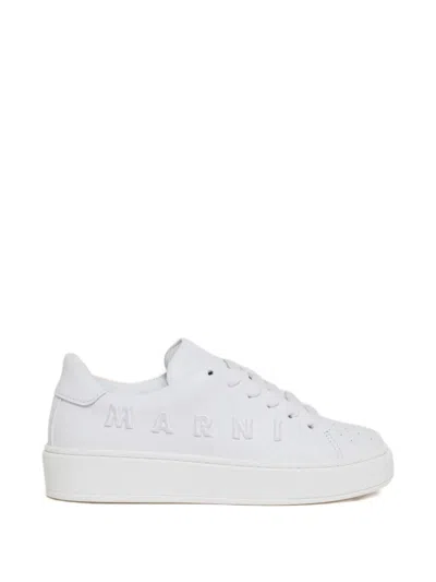 Marni White Leather Sneaker In White