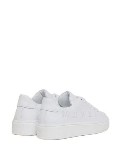 Marni White Leather Sneaker In White