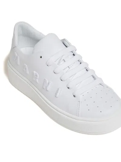 Marni White Leather Sneaker In White