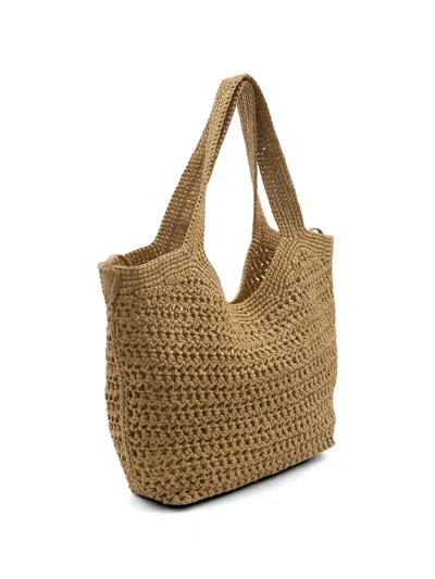 Tod's Raffia And Leather Medium Shopping Bag In Brown