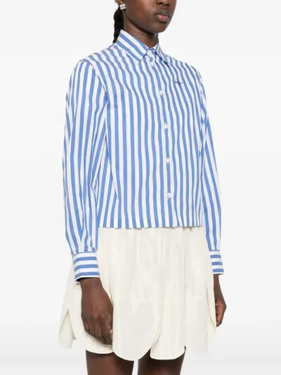 Maison Labiche Striped-pattern Shirt In Blue