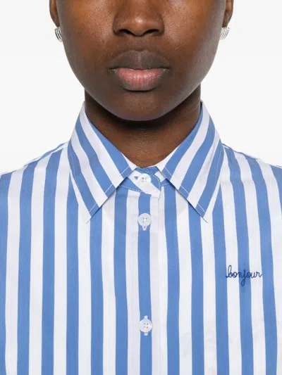 Maison Labiche Striped-pattern Shirt In Blue