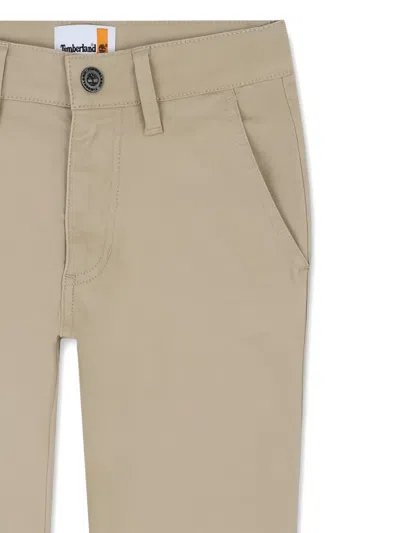 Timberland Side Pockets Flat Front Trousers In Neutral
