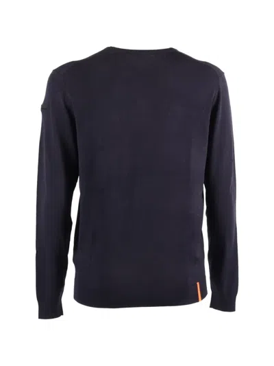 Rrd Round Knit Sweater With Contrasting Hem Detail In Black