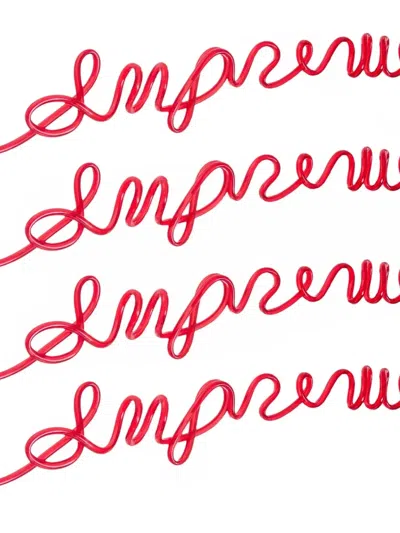 Supreme Silly Logo Straw In Multi