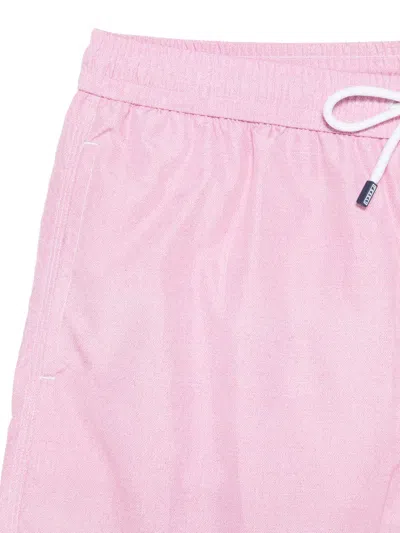 Fedeli Drawstring Beach Shorts In Pink