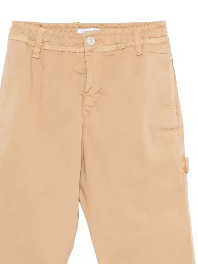 Paolo Pecora Elasticated Trousers In Neutral