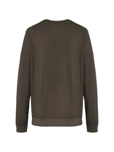 Malo Round Neck Knit Sweater Long Sleeves In Neutral