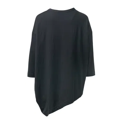 Y's Asymmetric Drape T-shirt In Black