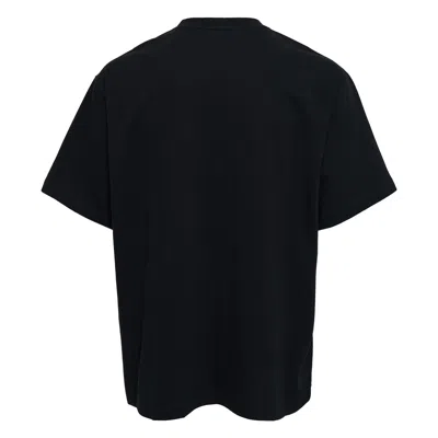 We11 Done Checkered Logo T-shirt In Black