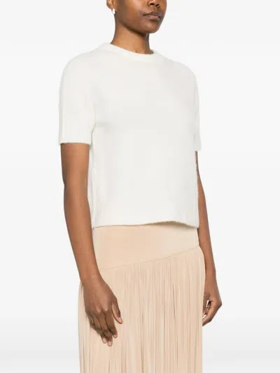 Roberto Collina Short-sleeved Pullover In White