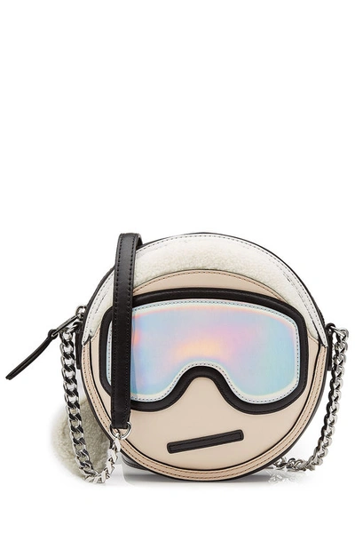 Karl Lagerfeld Holiday Karl Leather Crossbody Bag In Multicolored