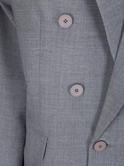 Ottolinger Oversized Buttoned Blazer In Gray