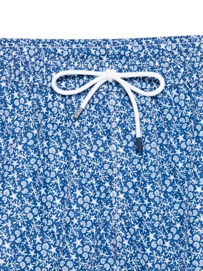 Fedeli Drawstring Printed Swim Shorts In Multi