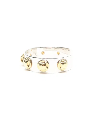 Celine Céline Bangle Bracelet In White