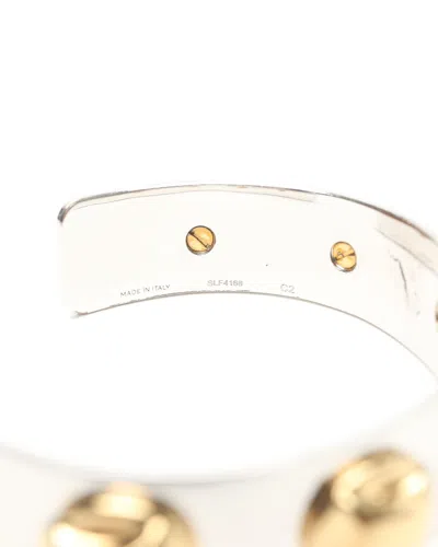 Celine Céline Bangle Bracelet In White