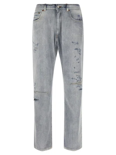 Mm6 Maison Margiela Used Effect Jeans In Blue