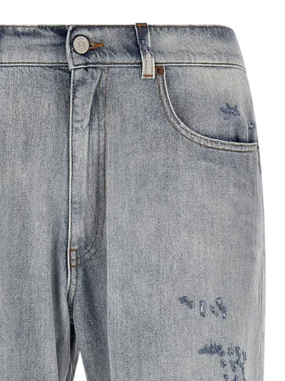 Mm6 Maison Margiela Used Effect Jeans In Blue