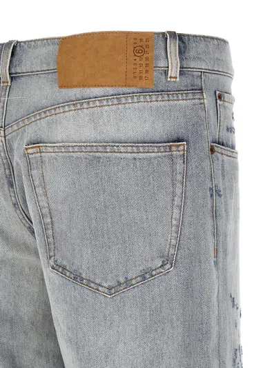 Mm6 Maison Margiela Used Effect Jeans In Blue