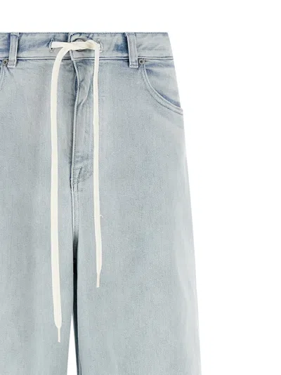 Mm6 Maison Margiela Denim Trousers Wide Leg Five Pocket In Blue