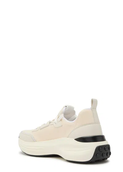 Tod's Platform Sneakers Panelled Design Pull Tab In Neutral