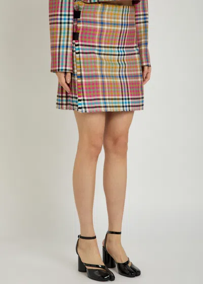 Vivienne Westwood Mini Kilt Heather Check 44 Women In Multi