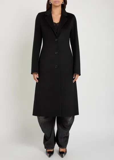 Acne Studios Fitted Wool-blend Coat In Black