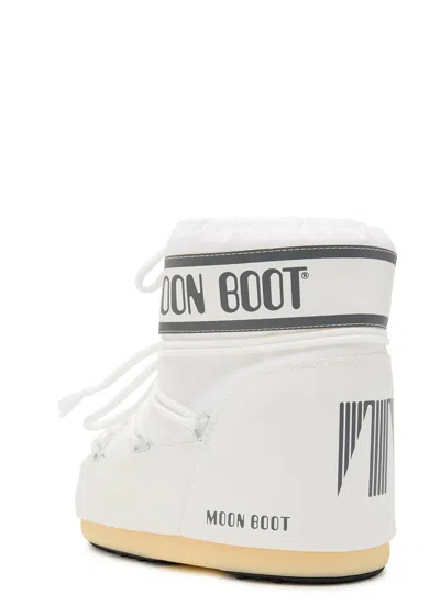 Moon Boot Icon Low Nylon White Snow Boot In White