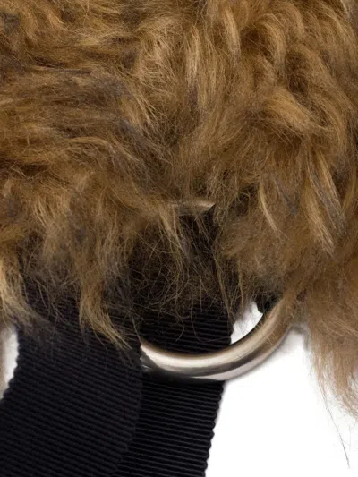 Prada Shearling Collar In Brown