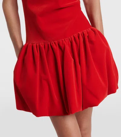 Patou One Shoulder Knee Length Dress With Asymmetric Design In Red
