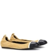LANVIN Suede and leather ballerinas