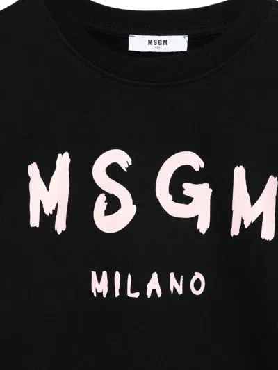 Msgm Crewneck Sweatshirt In Black