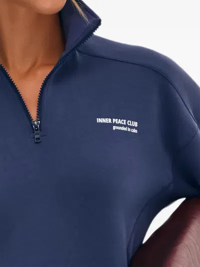 Annafoxy Calme Zip Sweatshirt In Blue