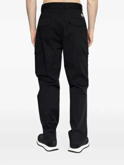 Moncler Black Cargo Pants In Black
