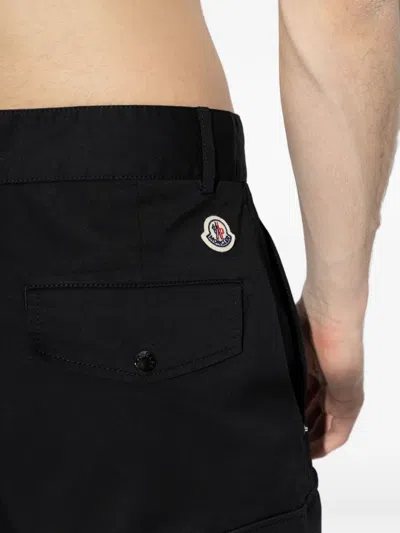 Moncler Black Cargo Pants In Black