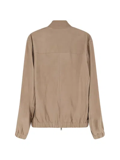 Hugo Boss Blazer Jacket Elasticated Cuffs Hem Pockets In Neutral