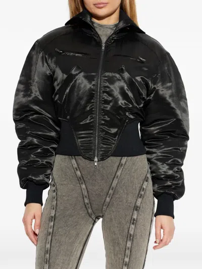 Knwls M Claw Padded Bomber Jacket In Black