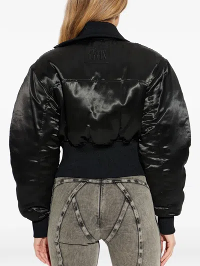 Knwls M Claw Padded Bomber Jacket In Black
