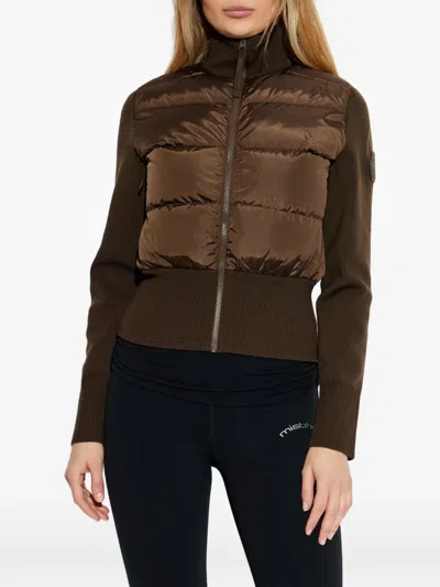 Canada Goose Hybridge Wool-blend Down Jacket In Brown