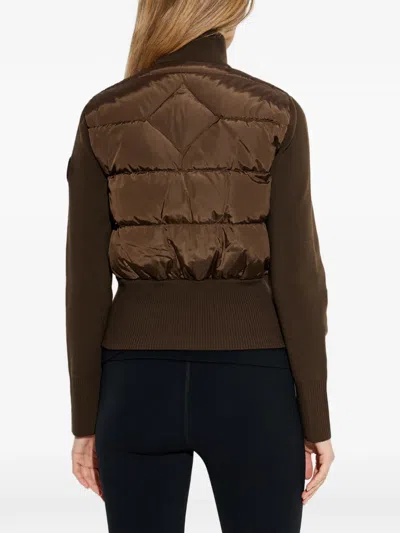 Canada Goose Hybridge Wool-blend Down Jacket In Brown