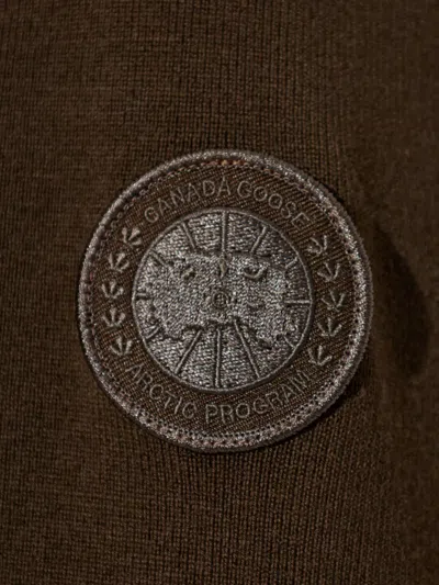 Canada Goose Hybridge Wool-blend Down Jacket In Brown