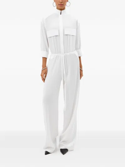Annafoxy Aire Flsp-pocket Jumpsuit In White
