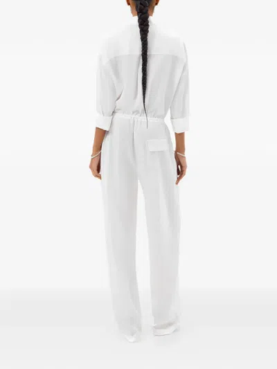 Annafoxy Aire Flsp-pocket Jumpsuit In White