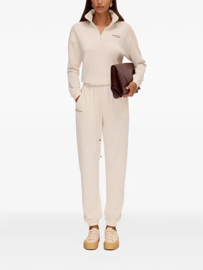 Annafoxy Calme Drawstring Track Pants In Neutral