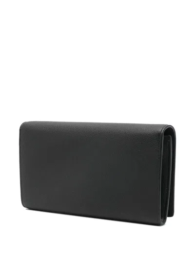 Santoni Leather Wallet In Black