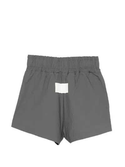 Msgm Logo Shorts In Gray